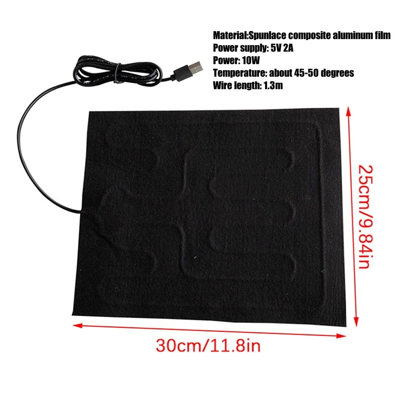 1PCS USB 5V Heating Heater Pad Massage For Warming Body Foot Winter Portable Warm Plate For Mouse Pad Shoes Golves Health Care