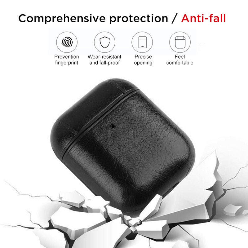 Luxury PU Leather Case for Airpods Pro Protective Cover with Anti-lost Buckle for Air Pods 2 1 3 Headphone Earpods Fundas