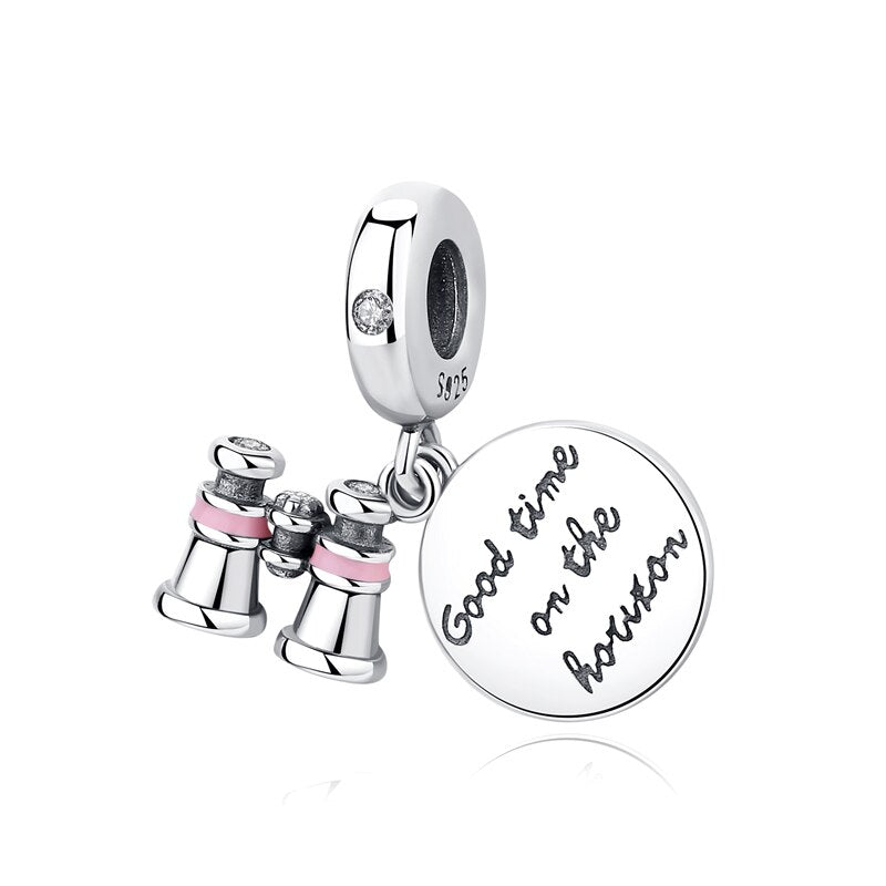 Original 925 Sterling Silver Charm Bead Travel London Bus Camera Suitcase Paris Charms Fit Pandora Bracelets Women Diy Jewelry