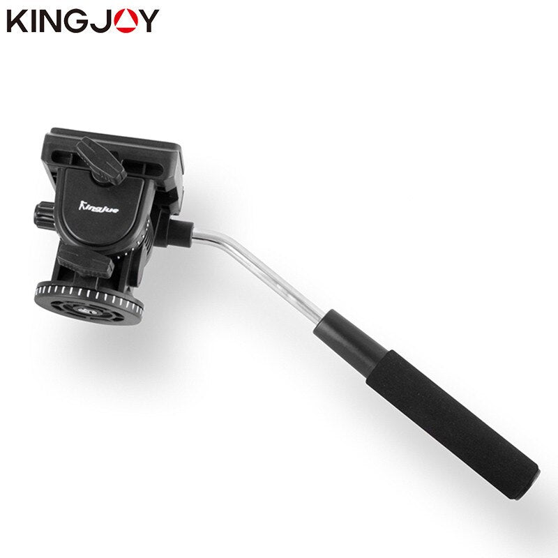 KINGJOY Panoramic Tripod Head Aluminum Hydraulic Fluid Video Pan&Tilt For Tripod And Monopod Camera Holder Stand SLR DSLR