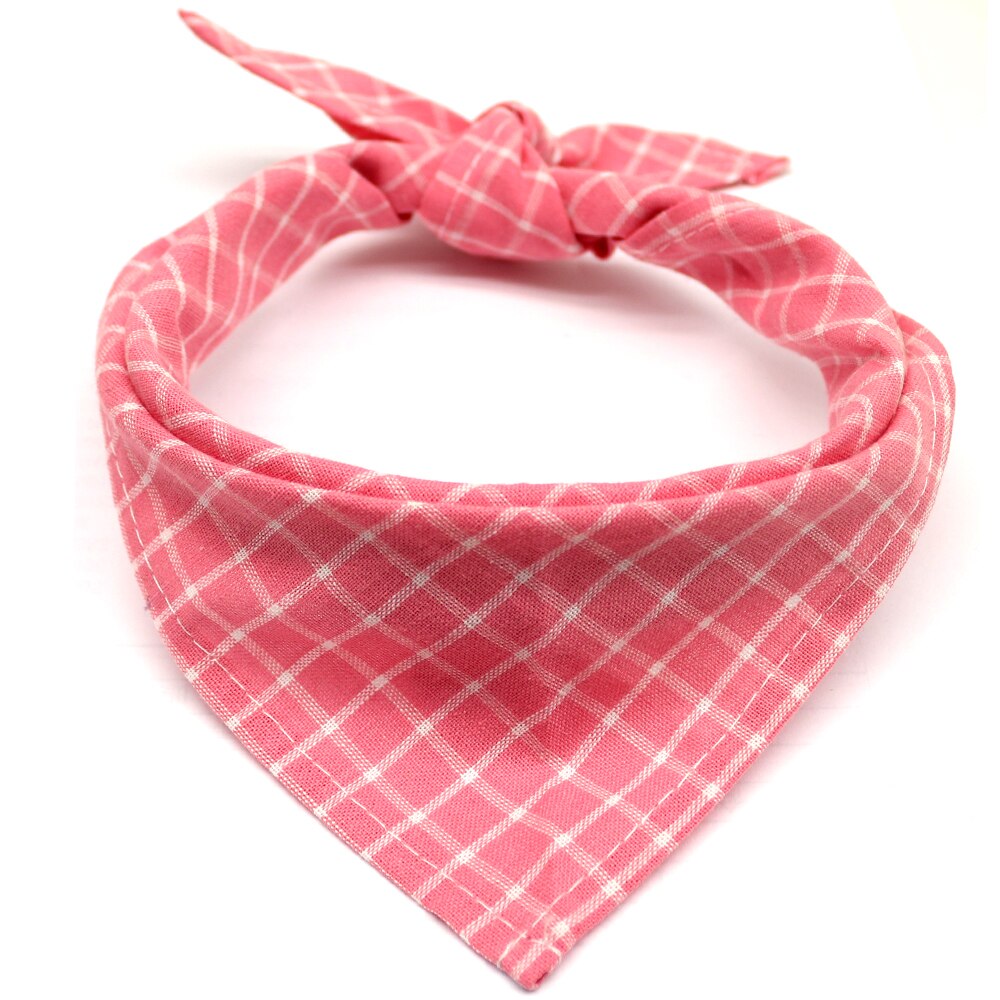 1 Pcs Dog Cat Puppy Bandanas Cotton Plaid Pet Bandana Scarf Bow tie Collar Cat Small Middle Large Dog Grooming Products Dog Bibs