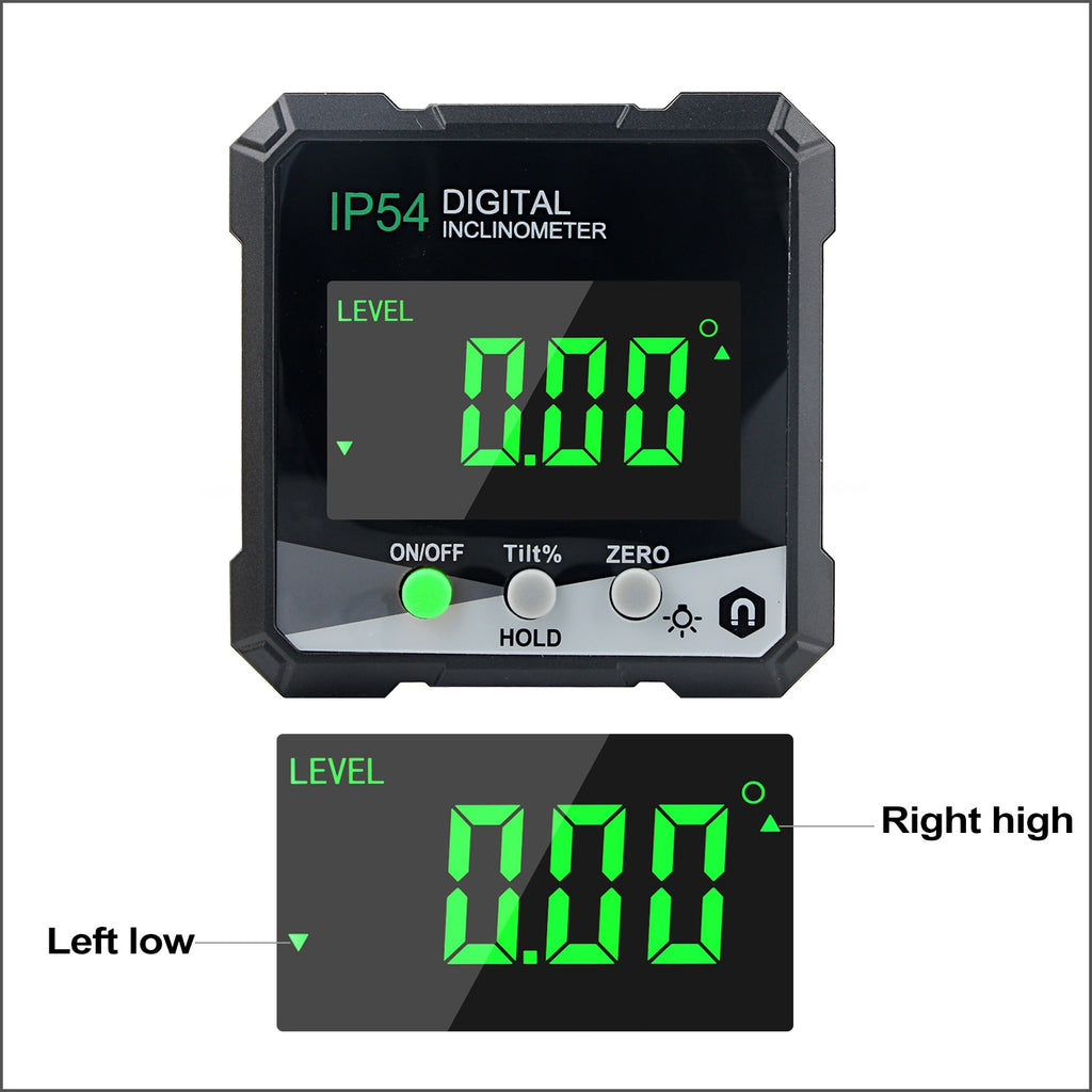 RZ Digital Level Angle Gauge 360° Mini Measuring Digital Inclinometer With Magnetic Base Electronic Universal Bevel Protractor