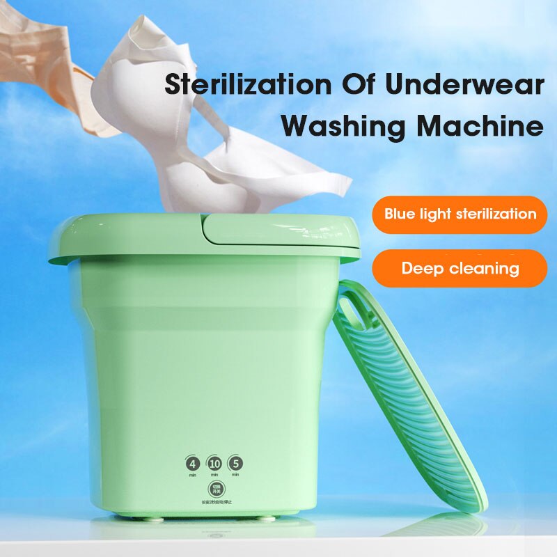 Mini Folding Washing Machine With Dryer Bucket Washing For Socks Underwear Mini Washing Machine With Drying Centrifuge