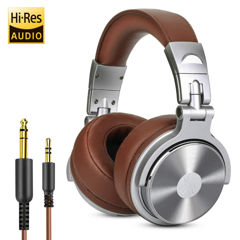 Oneodio Wired Headset Professional Studio Pro DJ Headphones With Mic Dual-Duty Cable HiFi Monitor Music Headset For Phone PC