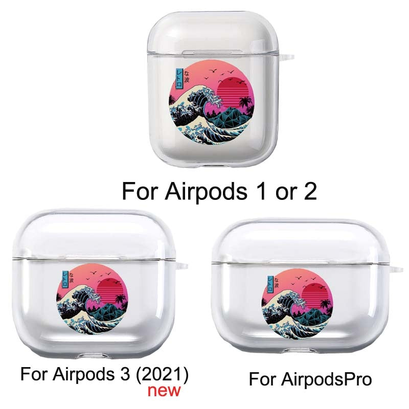 Blue Wave Cover For Airpods 2/1 3 Earphone Coque Soft TPU For Airpods Pro 2nd Covers Earpods for Apple Airpods3 2021 Bag Box