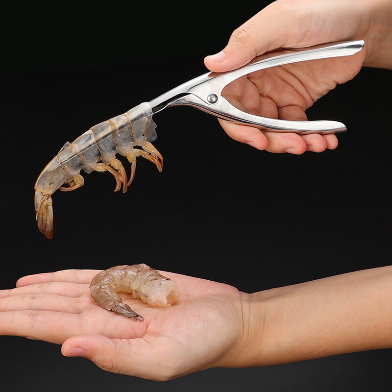 Shrimp Peeler Stainless Steel Prawn Peeler Creative Shrimp Deveiner Prawn Cleaner Knife Seafood Tools Kitchen Cooking Gadgets