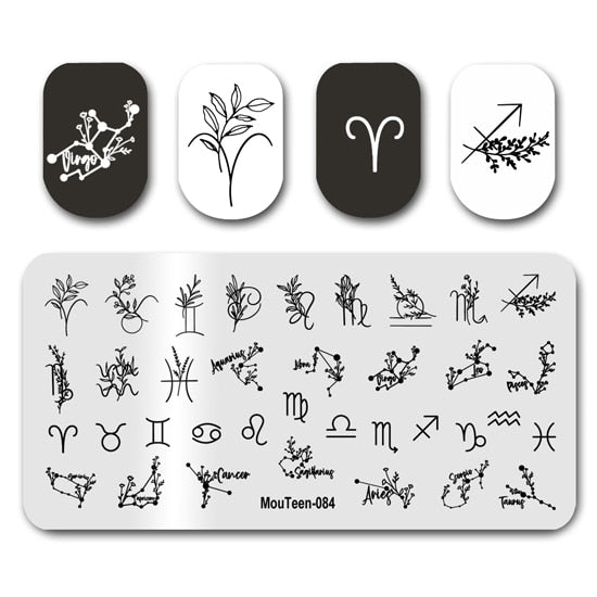 Nail Stamping MouTeen148 Cartoon Big Size Head Disney Nail Plates Stamp King Manicure Set For Nail Art Stamping