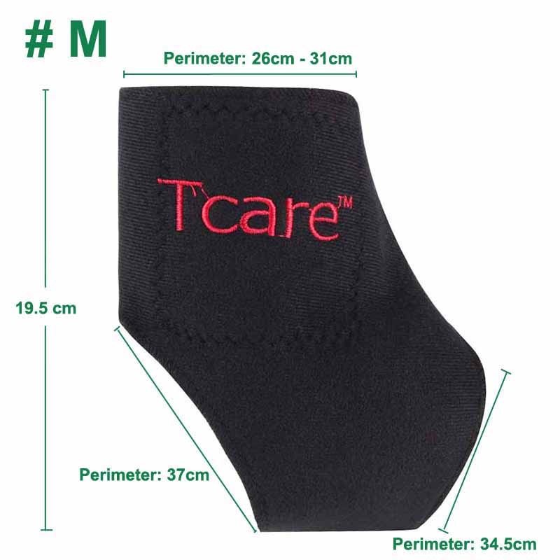 Tcare 1Pair Tourmaline Self Heating Far Infrared Magnetic Therapy Ankle Care Belt Support Brace Heel Massager Foot Health Care