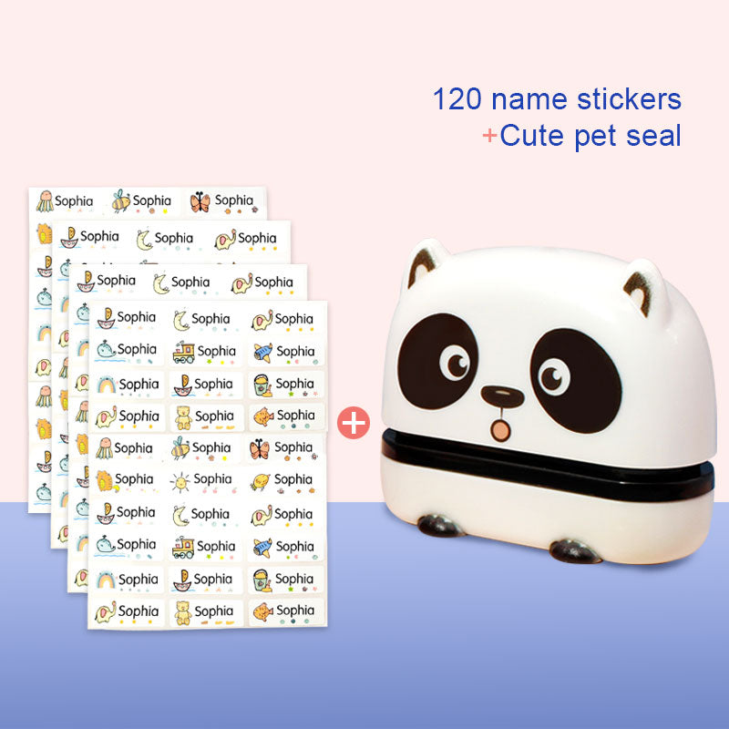 Children&#39;s Name Seal Custom Student&#39;s Name Stamp  Kindergarten Clothes Waterproof Name Sticker Will Not be Washed Off  Christmas