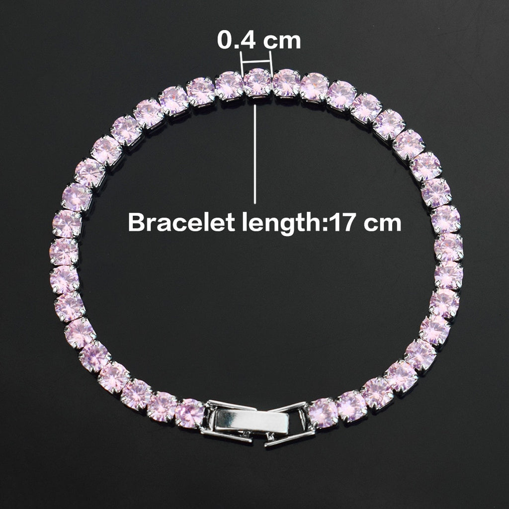 4mm Micro-inlaid Zircon Tennis Bracelet for Women 2021 New  Men Bracelet Homme Jewelry Accessories Wholesale