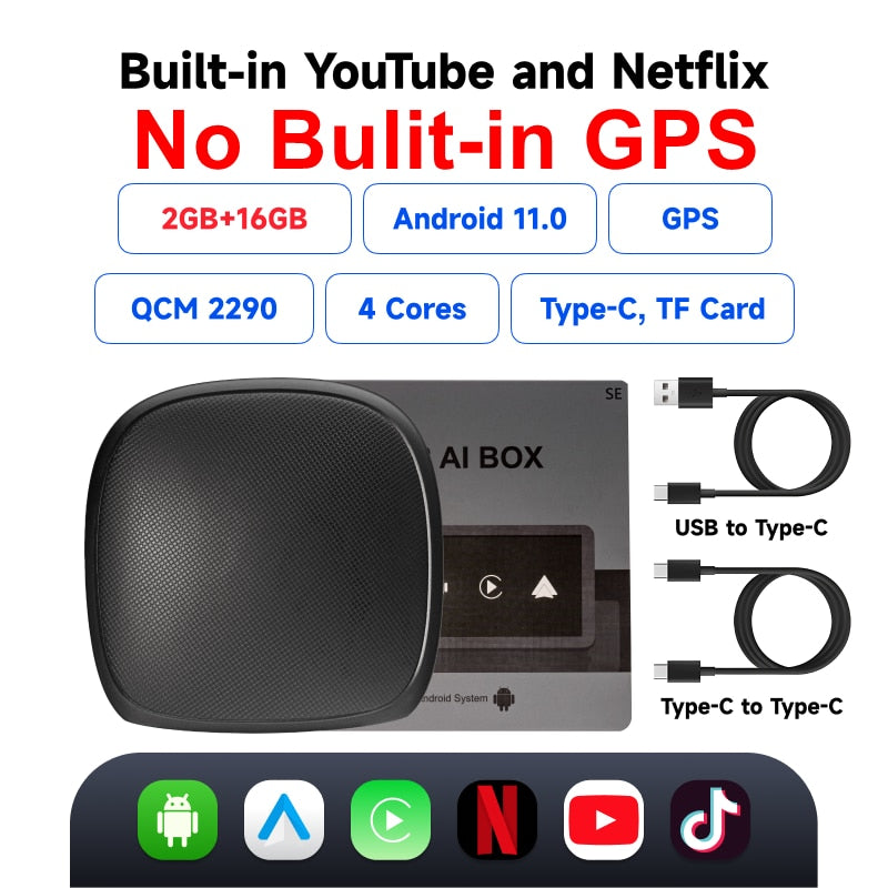 Carplay Ai Box Android 13 Netflix Iptv Android Smart TV Box Android Auto Wireless Carplay Qualcomm 6125 8GB+128GB for Porsche