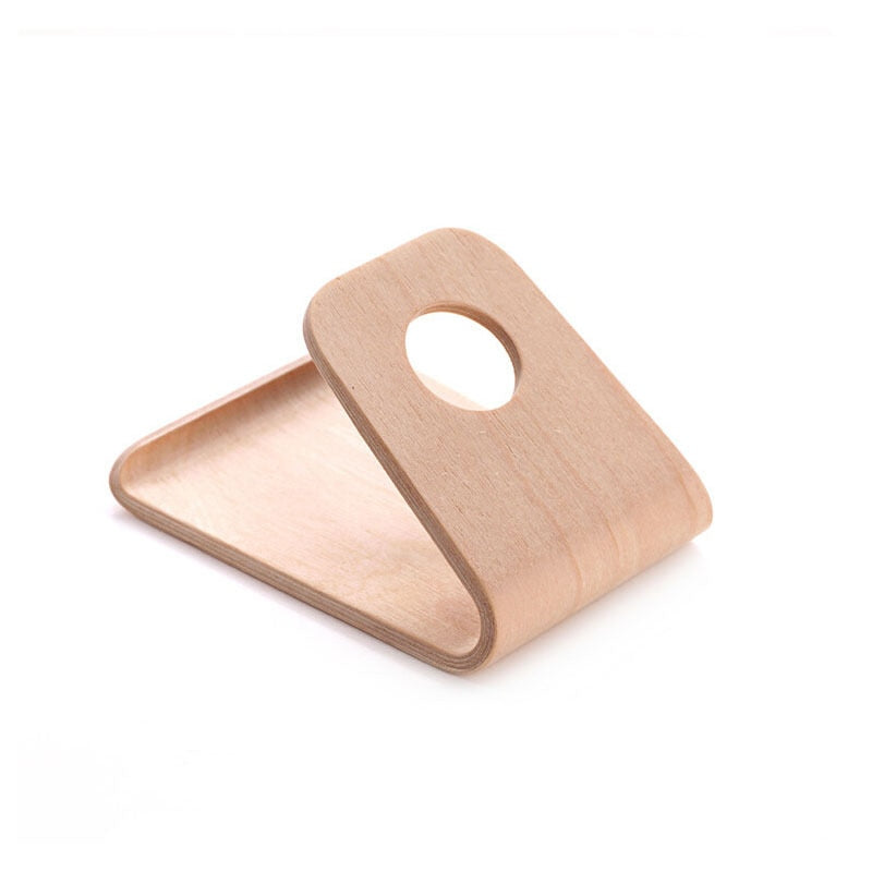 Natural Minimalism Wooden Cell Phone Stand, Universal Mobile Phone Holder Stand Non Slip Stable Desktop Phone Stand