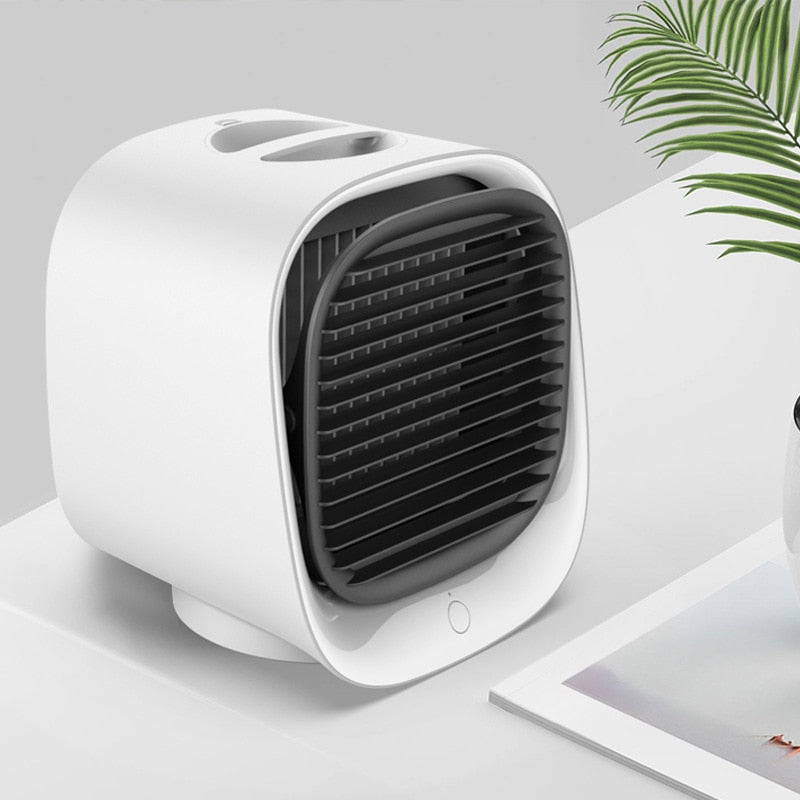 Portable Mini Air Conditioning USB Air Cooler Fan Humidifier Water Cooled Air Cooling Fan For Office Bedroom With 7 Colors Light