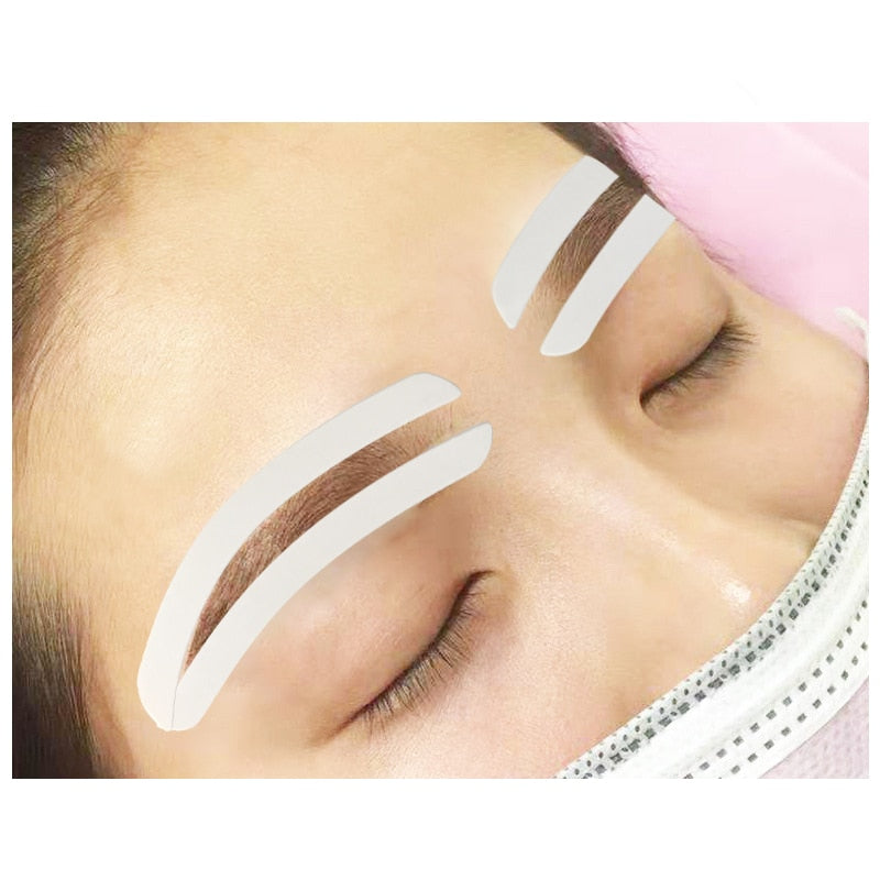 12pcs Disposable Microblading Eyebrow Shaping Stencil Sticker Brow Drawing Guide Auxiliary Template Makeup Tool PMU Accessories