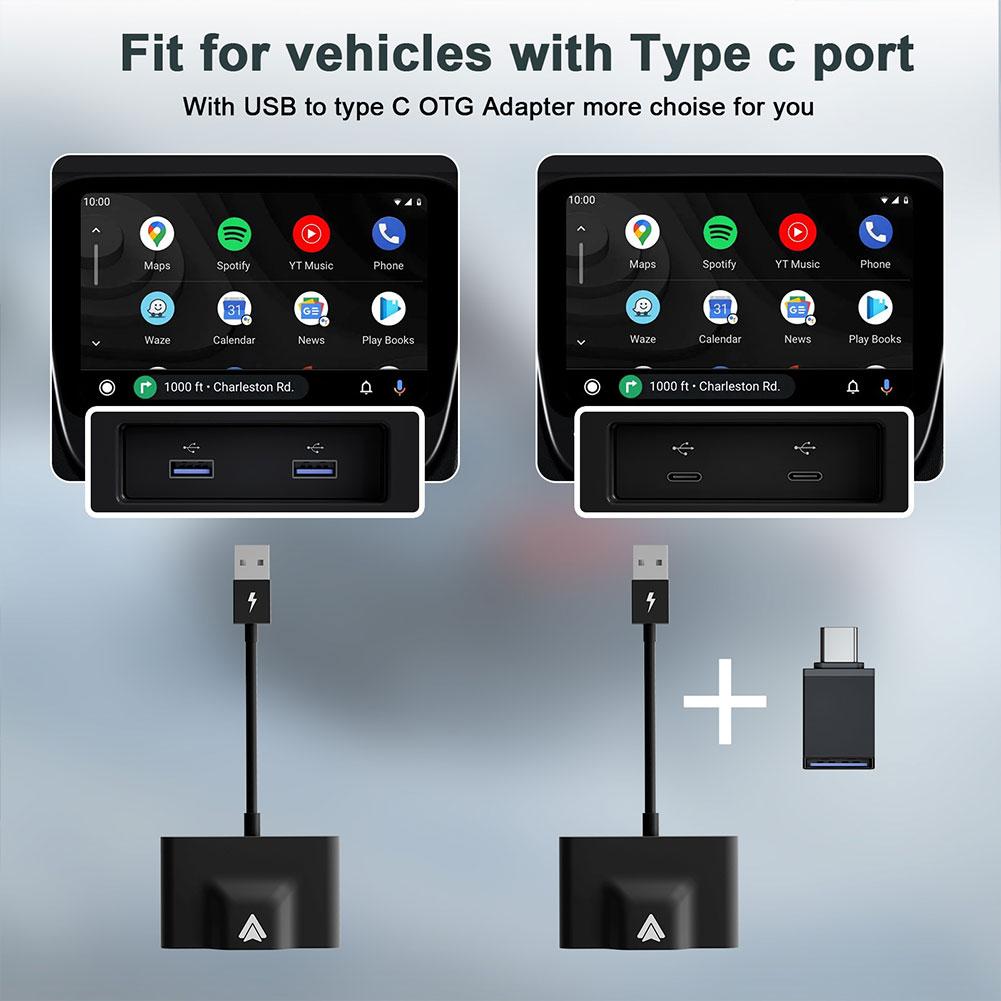 Wired to Wireless Auto Dongle For Modify Android Screen Car Link Wireless Receiver Adapter For Carplay Android USB Connection