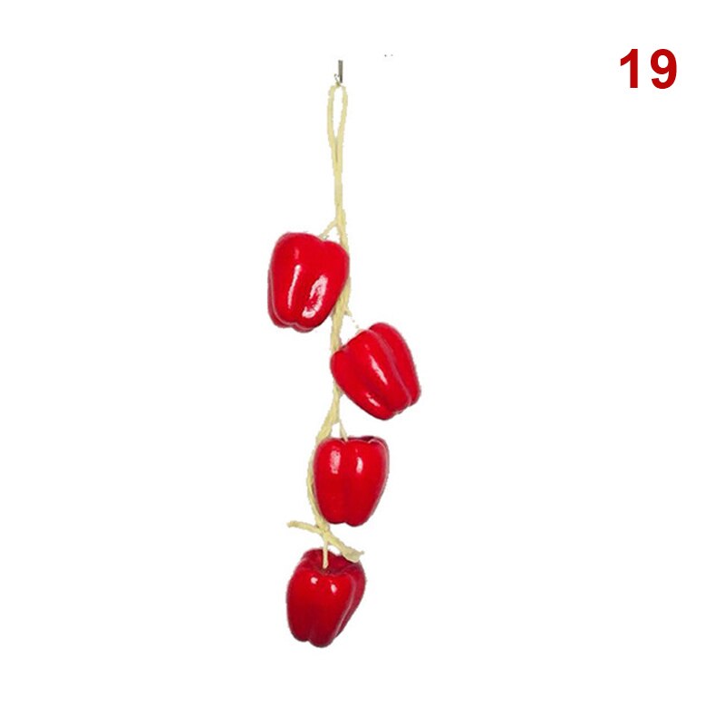 Artificial Simulation Food Vegetables Fake Chili Pepper Fruits Grapes Model Photography Props Room Home Kitchen Wall Decoration