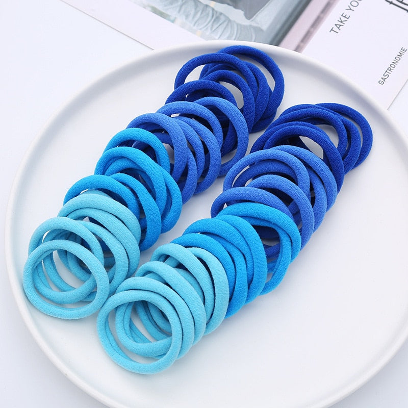 50pcs/Sets Elastic Hair Bands Leagues Rope Headdress Colets Head Gum Accessories For Girl Women Children DIY Pigtails Tails Tool