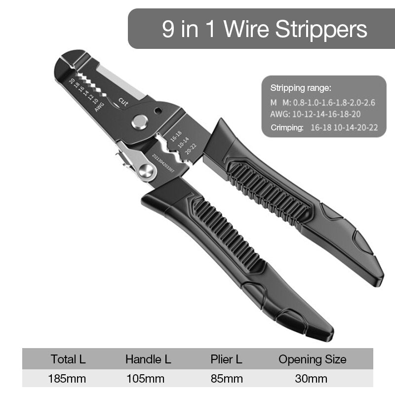 25 in1 Wire Stripper Puller Multifunctional Electrician Wire Stripper Household Network Cable Wire Stripper Electrician Tool