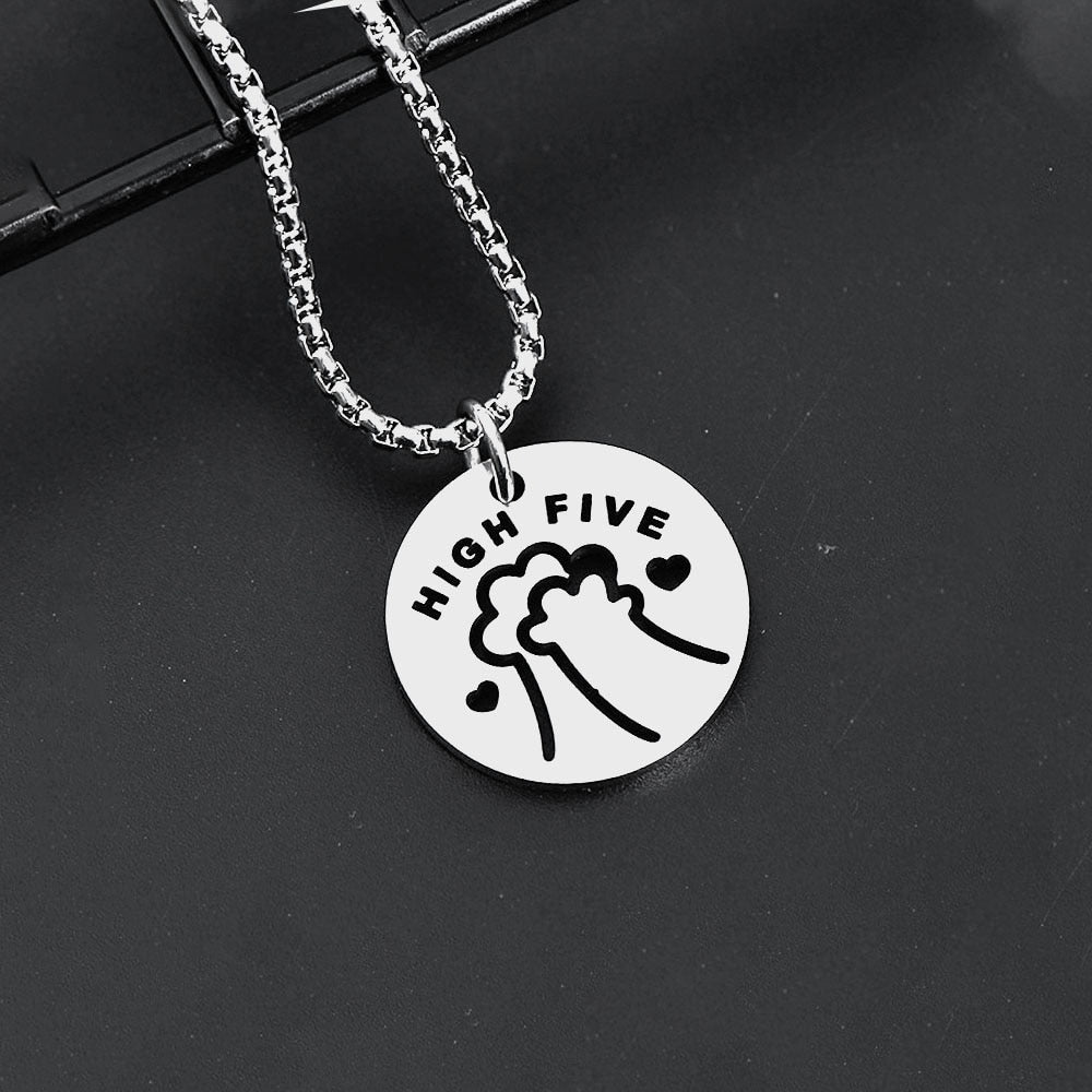 2023 Hip Hop Titanium Steel Pendant Necklace For Women Men Cute Kpop Korean Fashion Doodle Necklace Couple Jewelry Party Gift