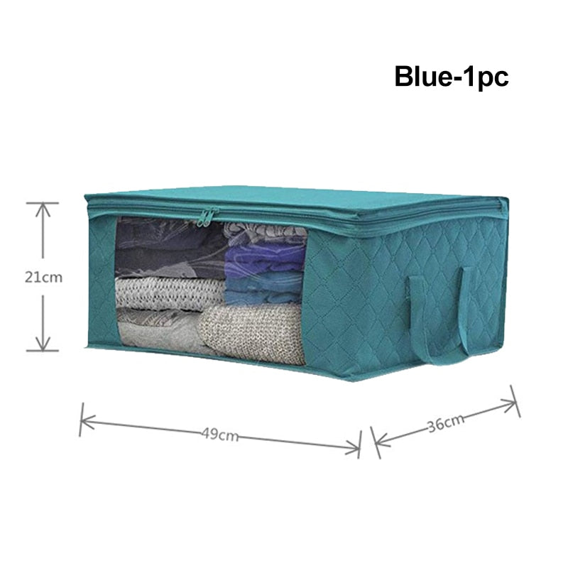 Non-Woven Clothes Storage Bag Folding Quilt Dust-Proof Cabinet Finishing Box Home Storage Supplies Space Bags organizador