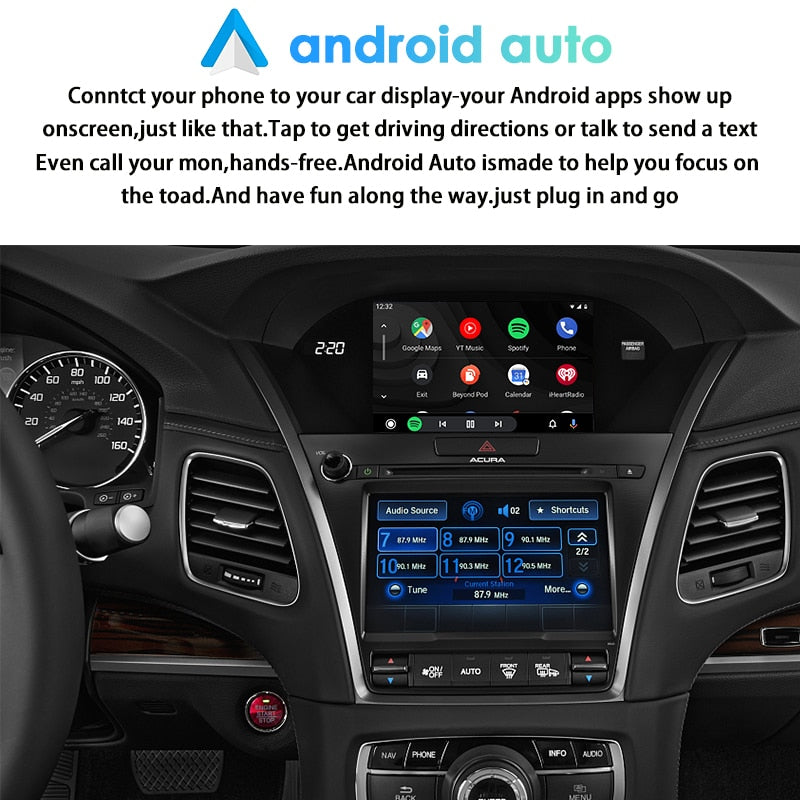 Car Ai Box Wireless Apple Carplay Android Auto For Acura YD3 MDX RDX TLX ILX RLX Honda Odyssey Original Screen Support Mirroring