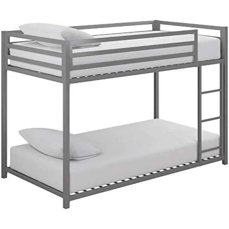 Miles Metal Bunk Bed, Silver