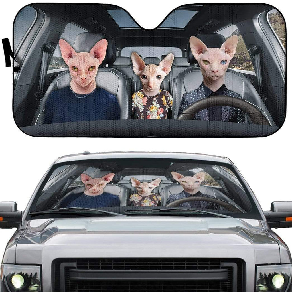 Black Cat Car Sunshade, Black Cat Gift, Black Cat Car Decoration, Cat Seat Cover, Gift for Father, Automatic Sun Shade