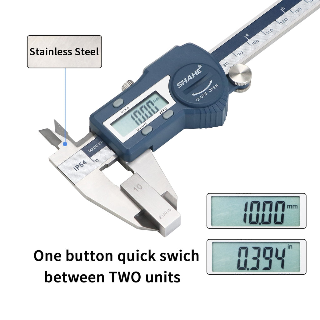 SHAHE Hardened Stainless Steel 0-150 mm Digital Caliper Messschieber Caliper Electronic Vernier Micrometro