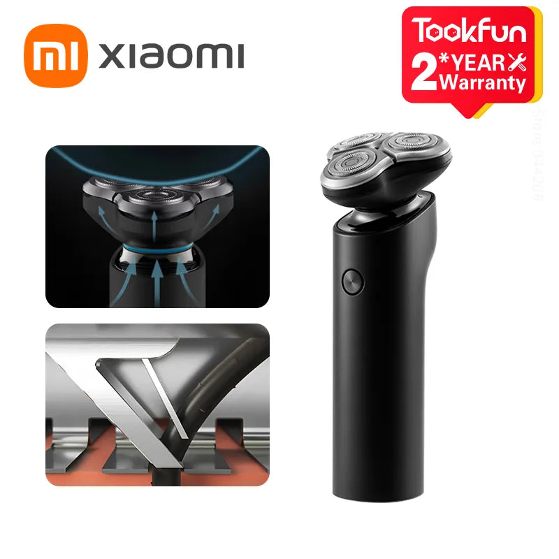 XIAOMI MIJIA Electric Shaver S500 Portable Flex Razor 3 Head Dry Wet Shaving Washable beard trimmer trimer intelligent low noise