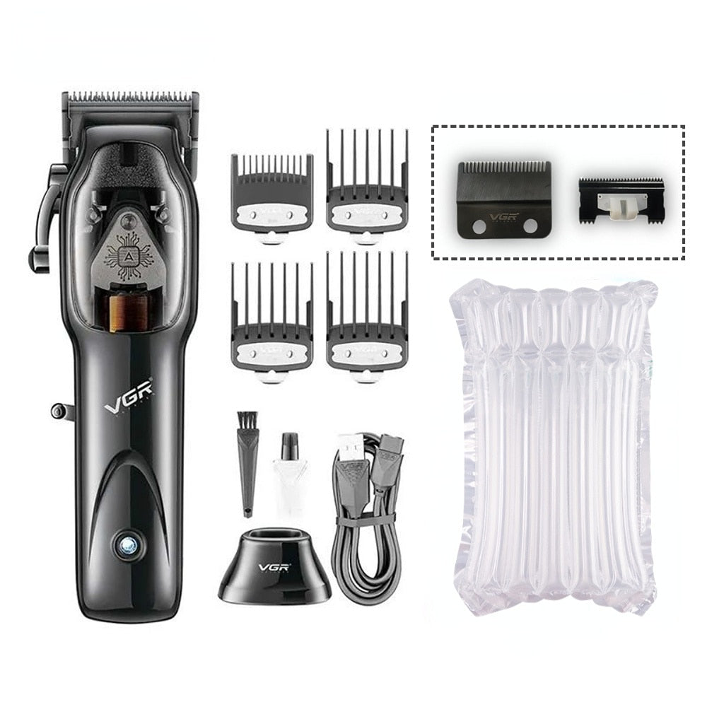 VGR Hair Clipper Professional Hair Trimmer Cordless Haircut Machine Adjustable Hair Cutting Machine Barber Clipper for Men V-653