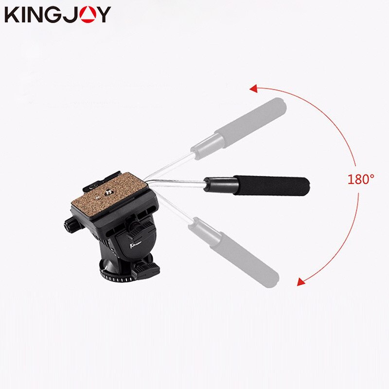 KINGJOY Panoramic Tripod Head Aluminum Hydraulic Fluid Video Pan&Tilt For Tripod And Monopod Camera Holder Stand SLR DSLR