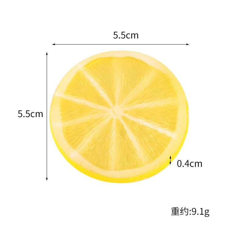 Watermelon/Lemon/Pineapple Fruit Slices Artificial Fruits Fake Fruits for Kitchen Decor Shooting Props Plastic Fruit Photo Model