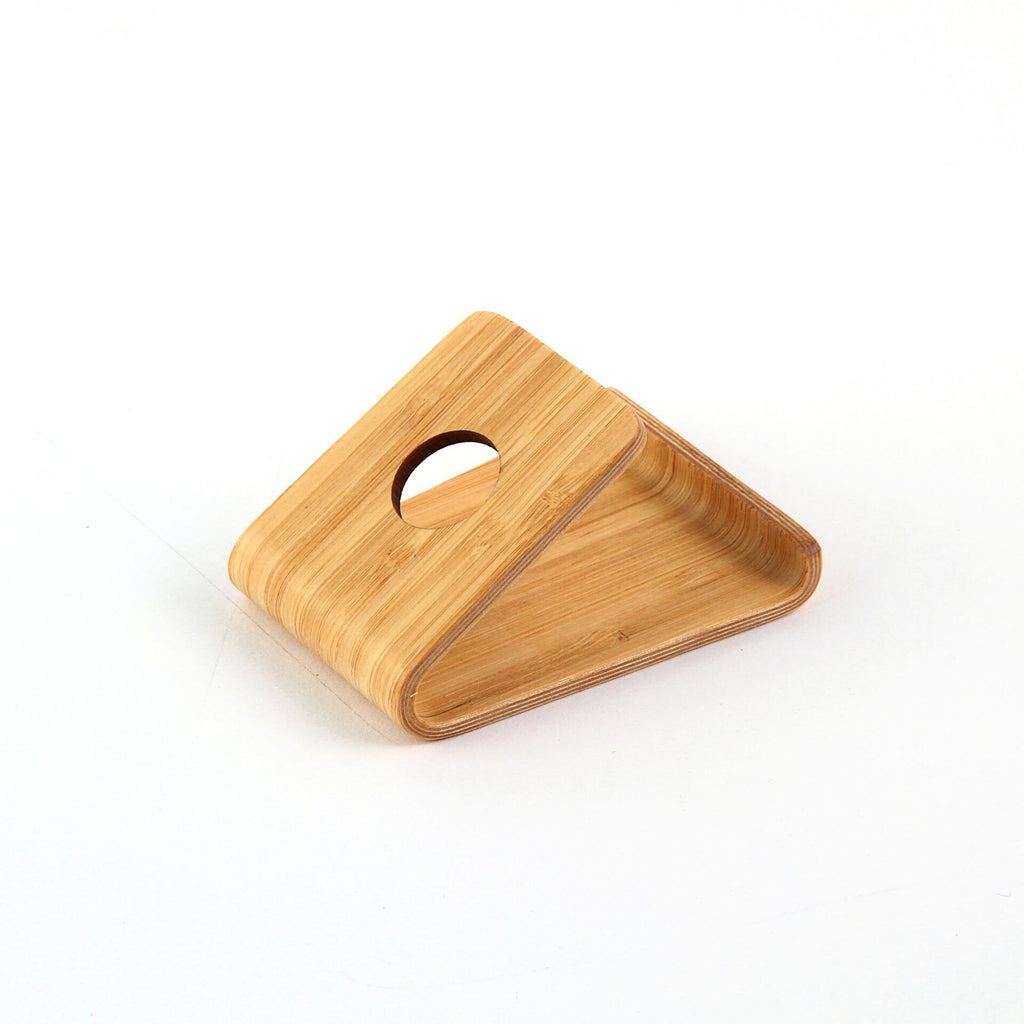 Natural Minimalism Wooden Cell Phone Stand, Universal Mobile Phone Holder Stand Non Slip Stable Desktop Phone Stand