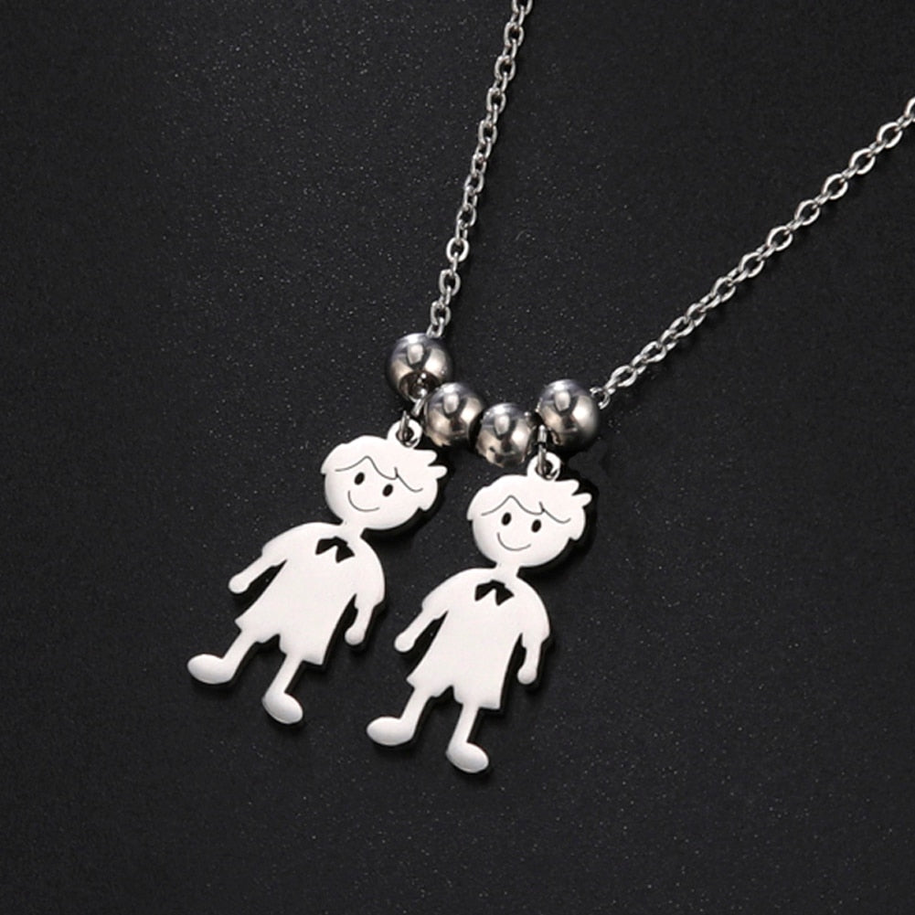 Personalized Necklace Child Kid Mother Mom Custom Product Name Chain Family Boy Girl Gift For Women Man Stainless Steel Jewelry