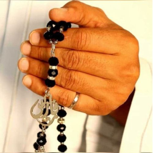 Silver Customized Name or Massege Rosary Peronlized Gift for all ocassions. مسبحة فضة بالاسم للهدايا الخاصة و المميزة.