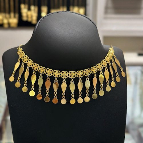 Special Arabic Traditional Mertaasha Design Gold Necklace jewelry for Birthday, wedding, negagement, Valentines special Ocassions.$1600