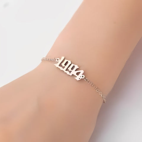 Special Customized Numeral Gold Bracelet