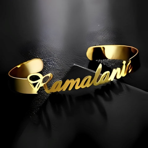 Special Design Customized Name Gold Plated Bracelet Bangle