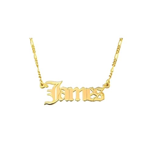 Special Fonts Pesronalised Gold Plated Necklace Pendant.