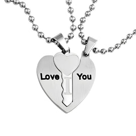 Two-pieces-Fit-key-center-Heart-Silver-Men-Women-Couples-Customized-two-Name-Couples