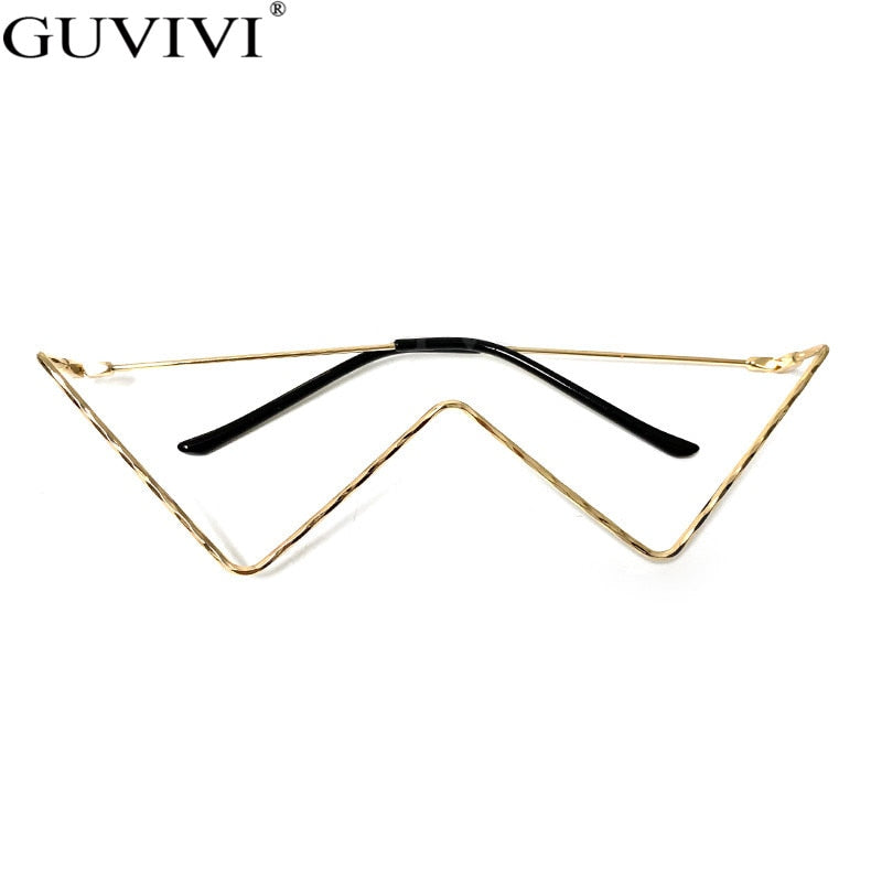 Diamond Steampunk Sunglasses Frames Triangle Eyeglasses Frames For Women Vintage Sunglasses Frames For Men Eyewear Decoration