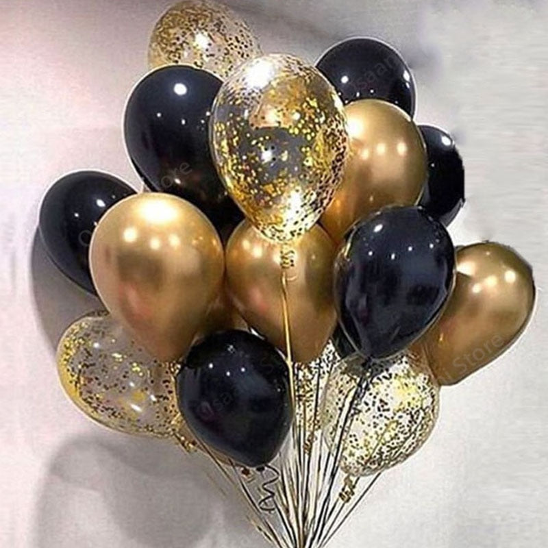 Number 50 Foil Balloon Happy Birthday Party Decorations 50 Years Old Man Woman 50th Gold Black Home Decor Anniversary Supplies