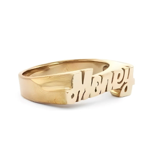 Unique Beautiful  Customized Name Gold riig Unique Font Style Ring Gold Special Gift