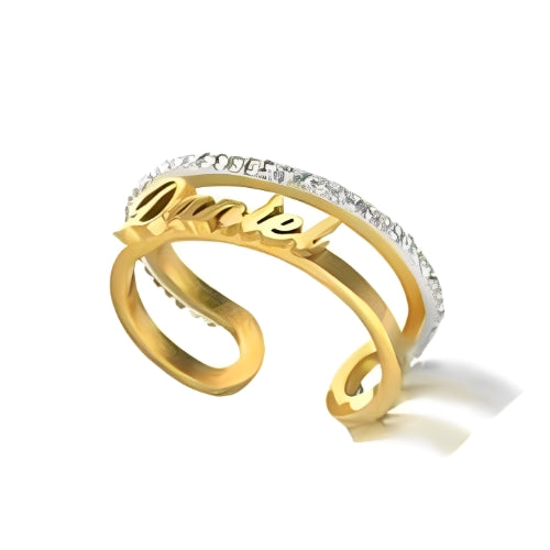 Unique Beautiful Zarkon Customized Name Gold riig Font Style Ring Gold Special Gift