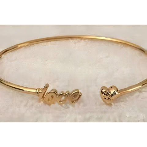 Uniques Designed Two end Design Heart and love Bangle