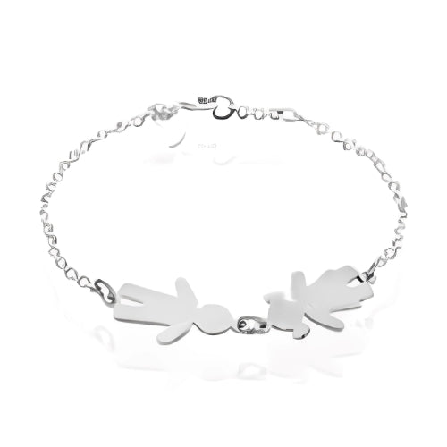 kids Shape Pure Silver Braclet