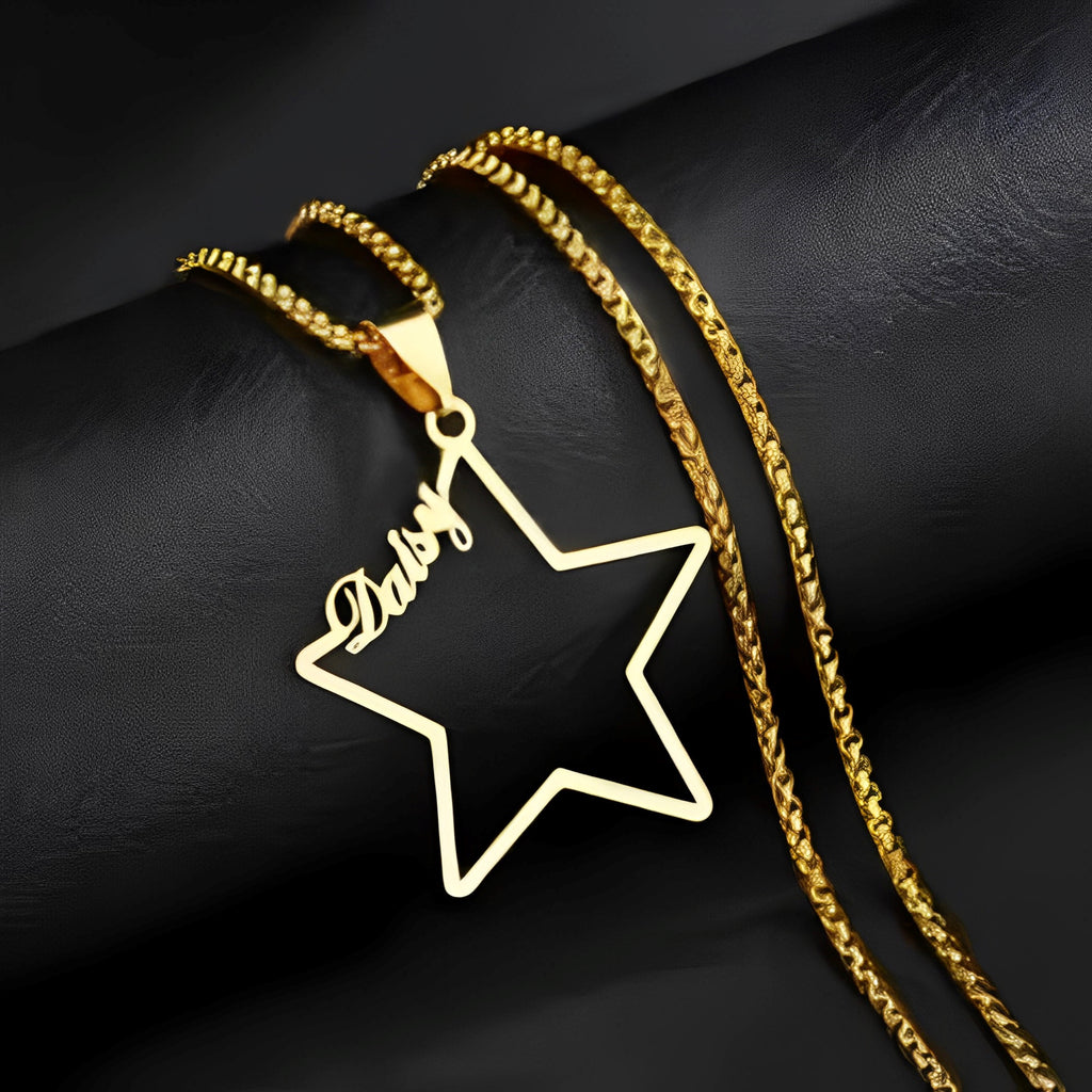 Star Customized Gold name Pendants gold unique personal present.