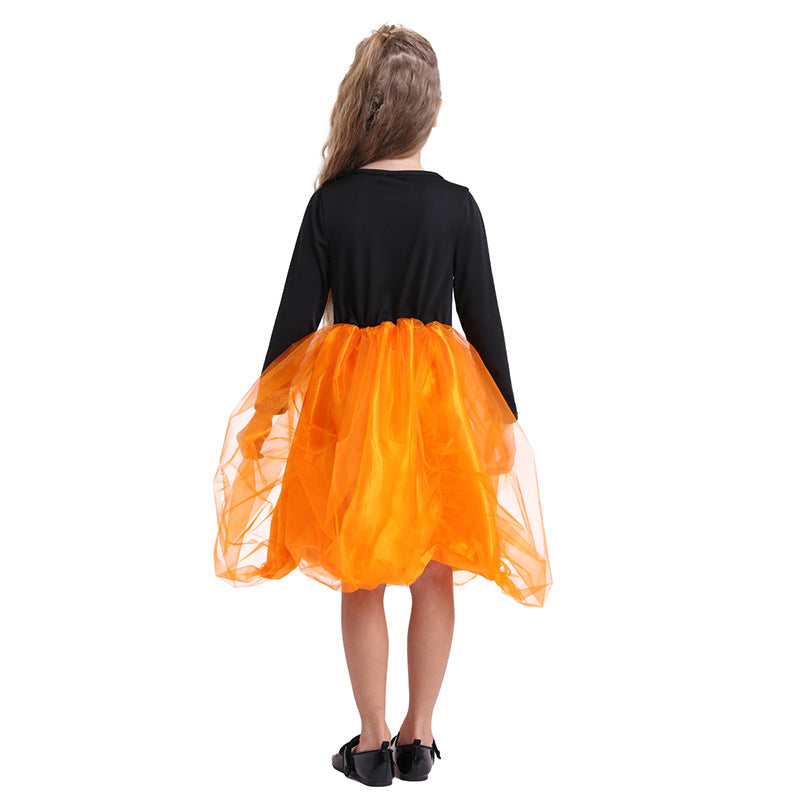 Halloween Costume Luminous Children Pumpkin Dress