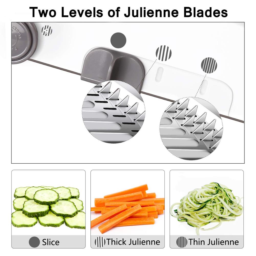 Kitchen Supplies Adjustable Mandoline Slicer Stainless Steel Vegetable Julienner Potato Slicer Cutter Magic Chopper