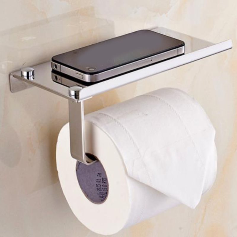 Stainless Steel Mobile Tissue Holder Toilet Tissue Box